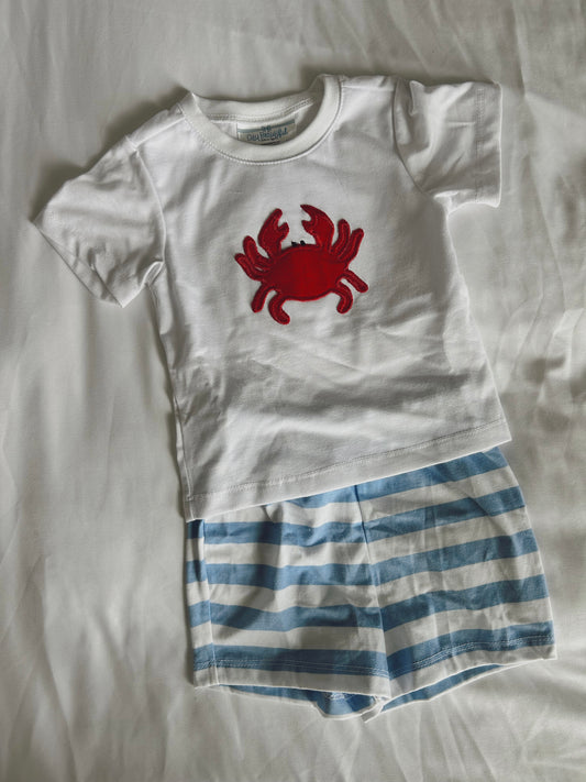 Light Blue Crab Short Set