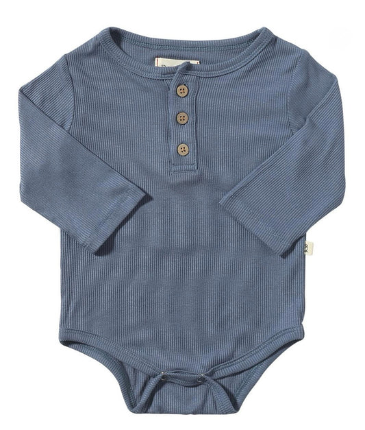 Blue Aynor Rib Onesie