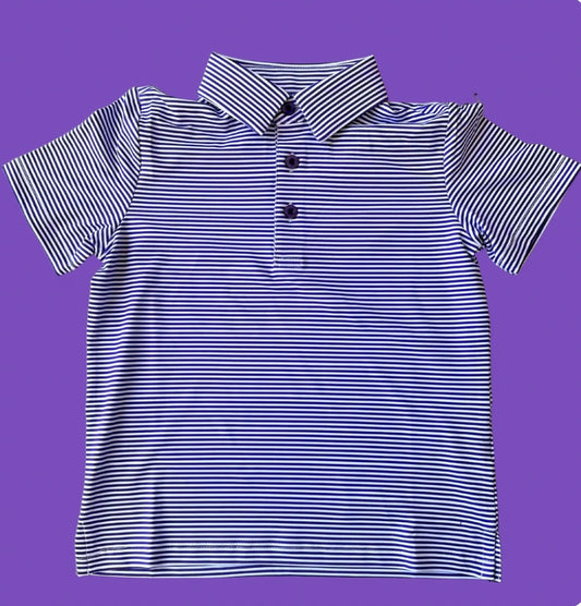 Purple Stripe Boys’ Polo