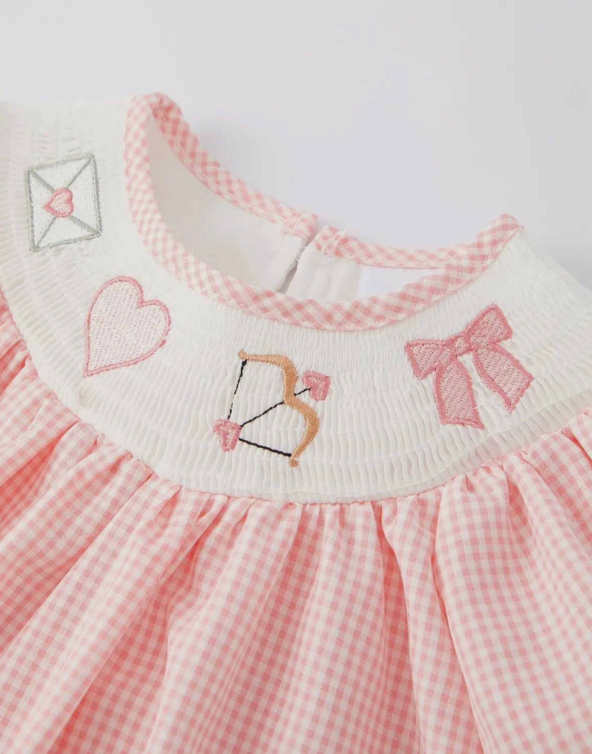 Valentine’s Scalloped Smocked Dress