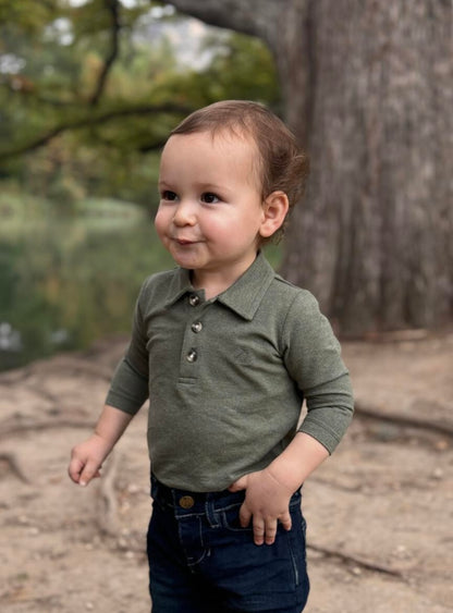 Sage Seymour Pique Polo Onesie