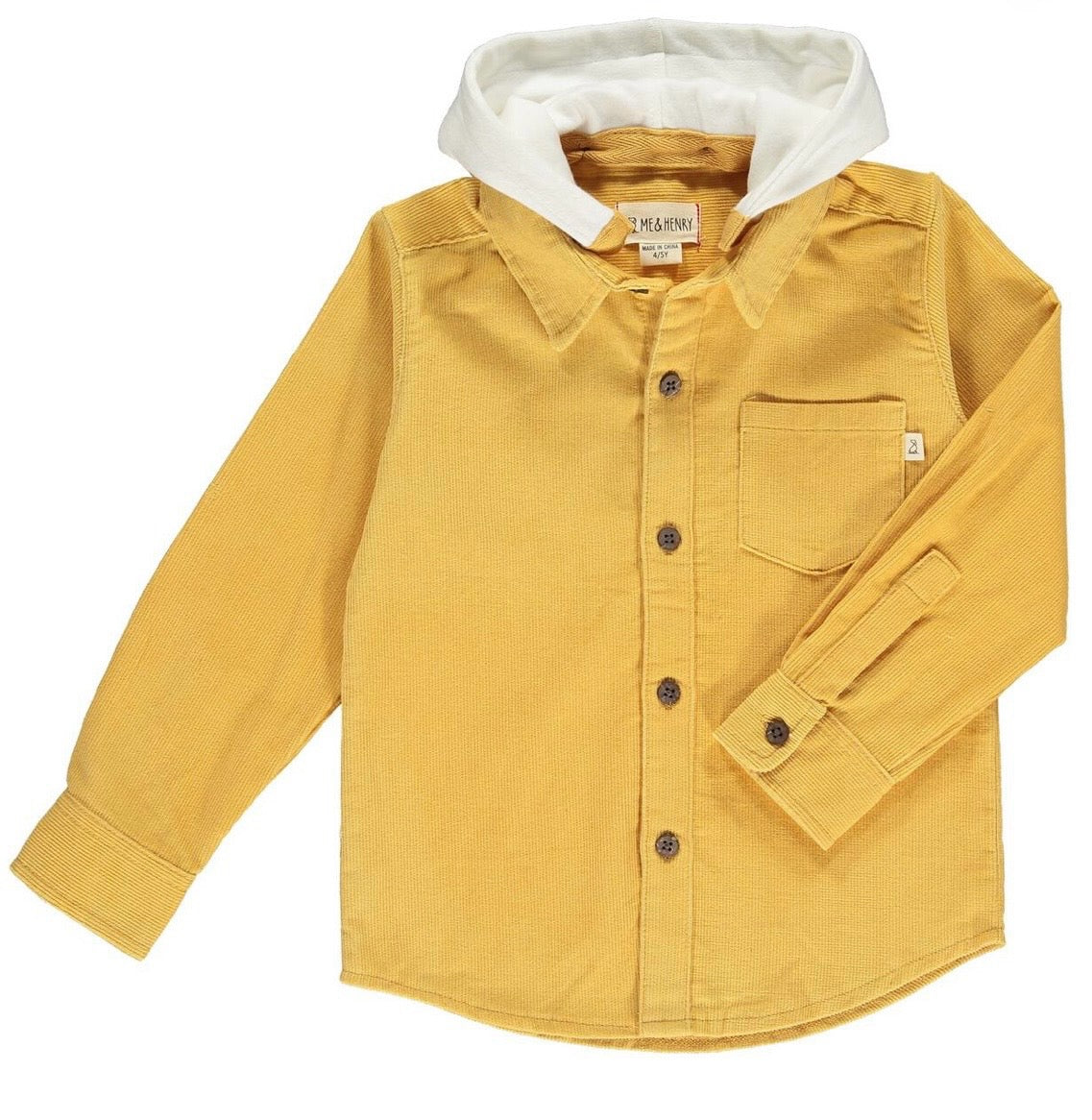 Yellow Cord Erin Hooded Woven Shirt