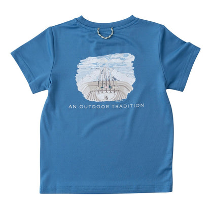 Kids Pro Performance Short Sleeve T-Shirt in High Tide Blue