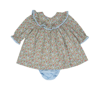 Layla Green & Blue Floral Diaper Cover Set