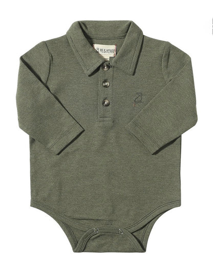 Sage Seymour Pique Polo Onesie