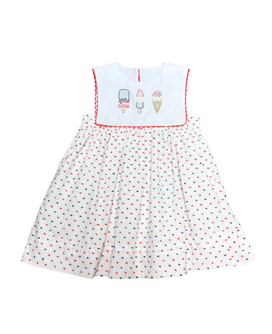 Popsicle Trio Swiss Dot Dress